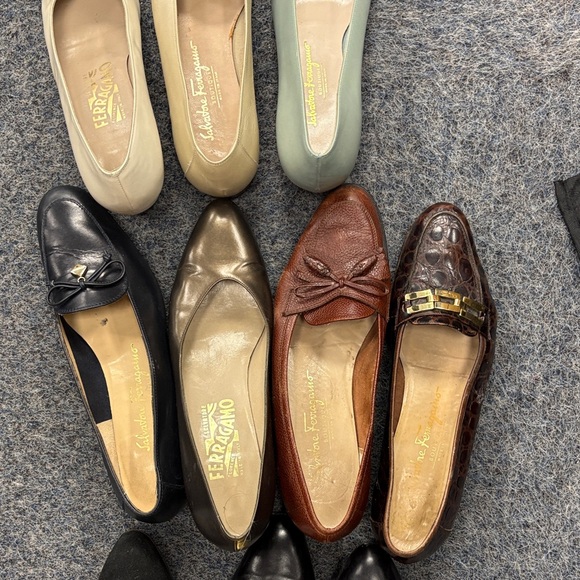 Salvatore Ferragamo Women's Flats - Black, Cream, Brown, Tan - Picture 3 of 4